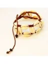 Brazalete de cuero y conchas marinas