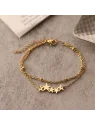 Pulsera doble cadena con estrellas