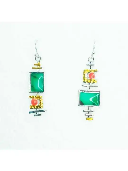 pendientes inversos de esmalte estilo hippie