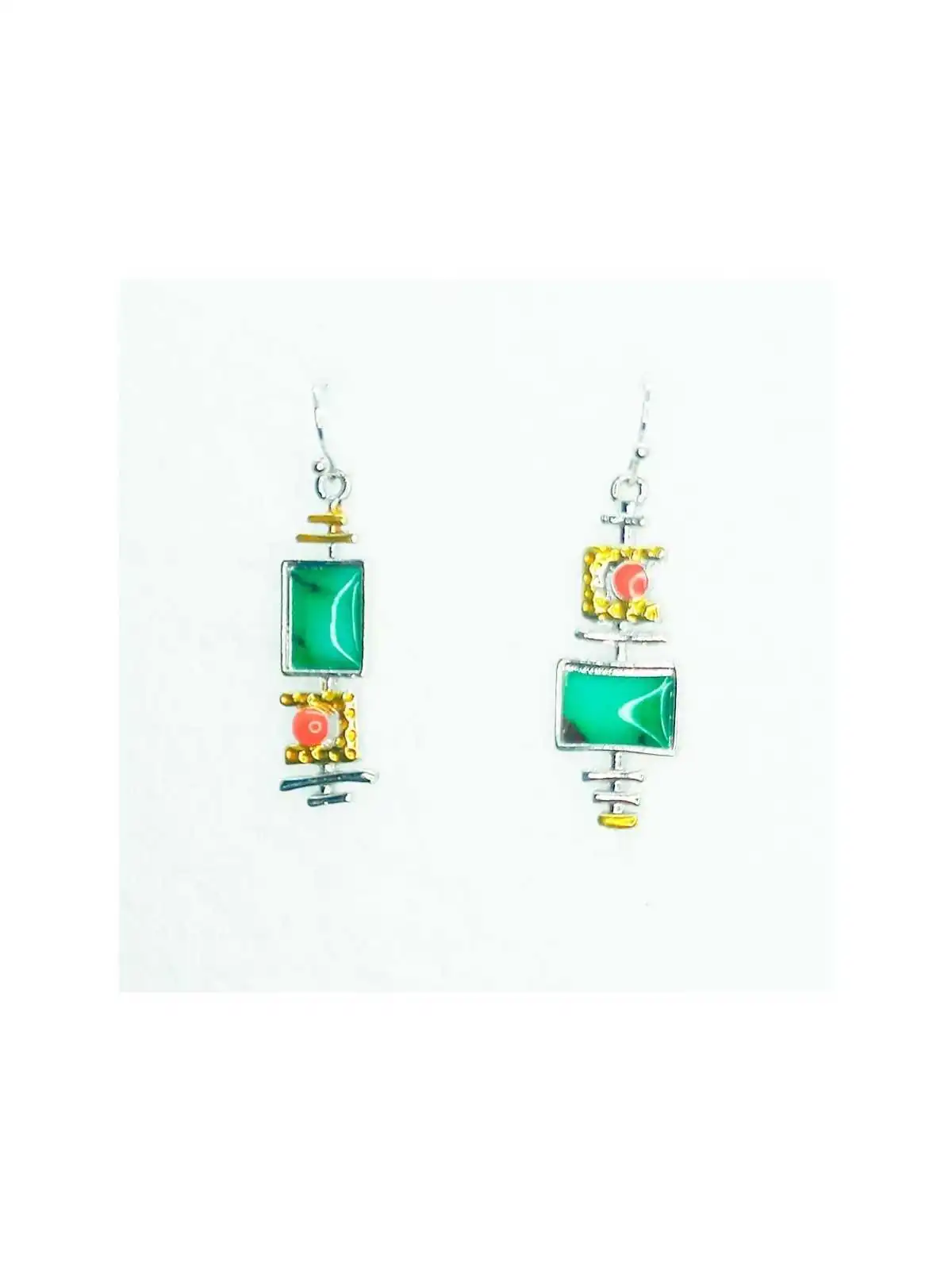 pendientes inversos de esmalte estilo hippie