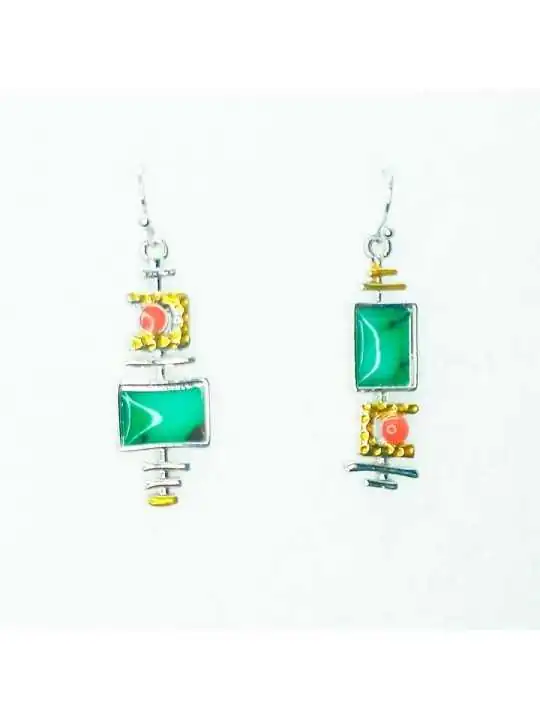pendientes de esmalte estilo inverso 