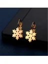 pendientes dorados estrella de nieve