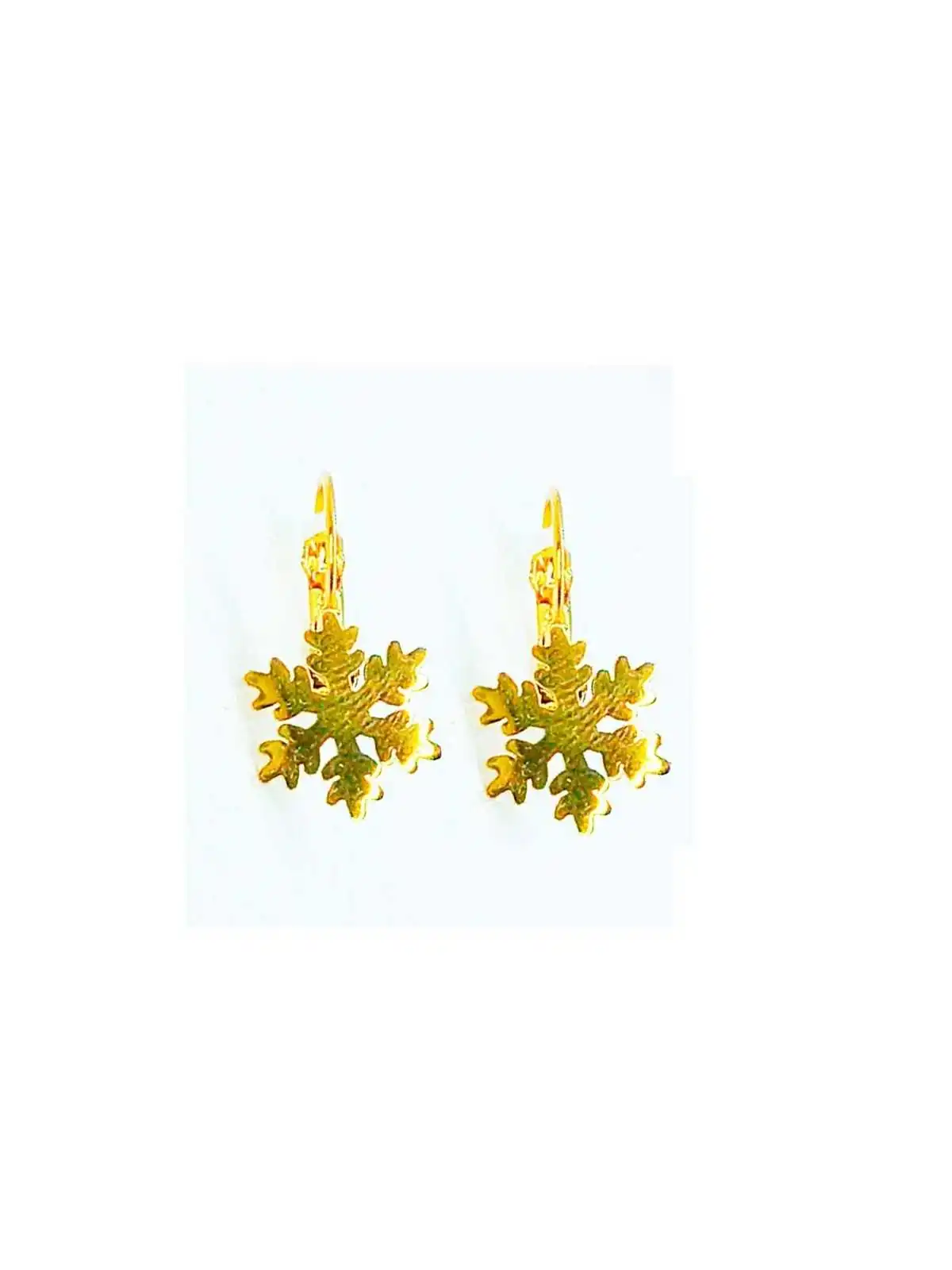 pendintes estrella de nieve dorados