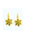 pendintes estrella de nieve dorados