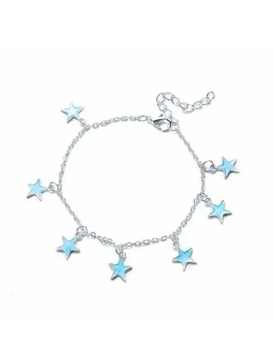Tobillera con Estrellas Azules
