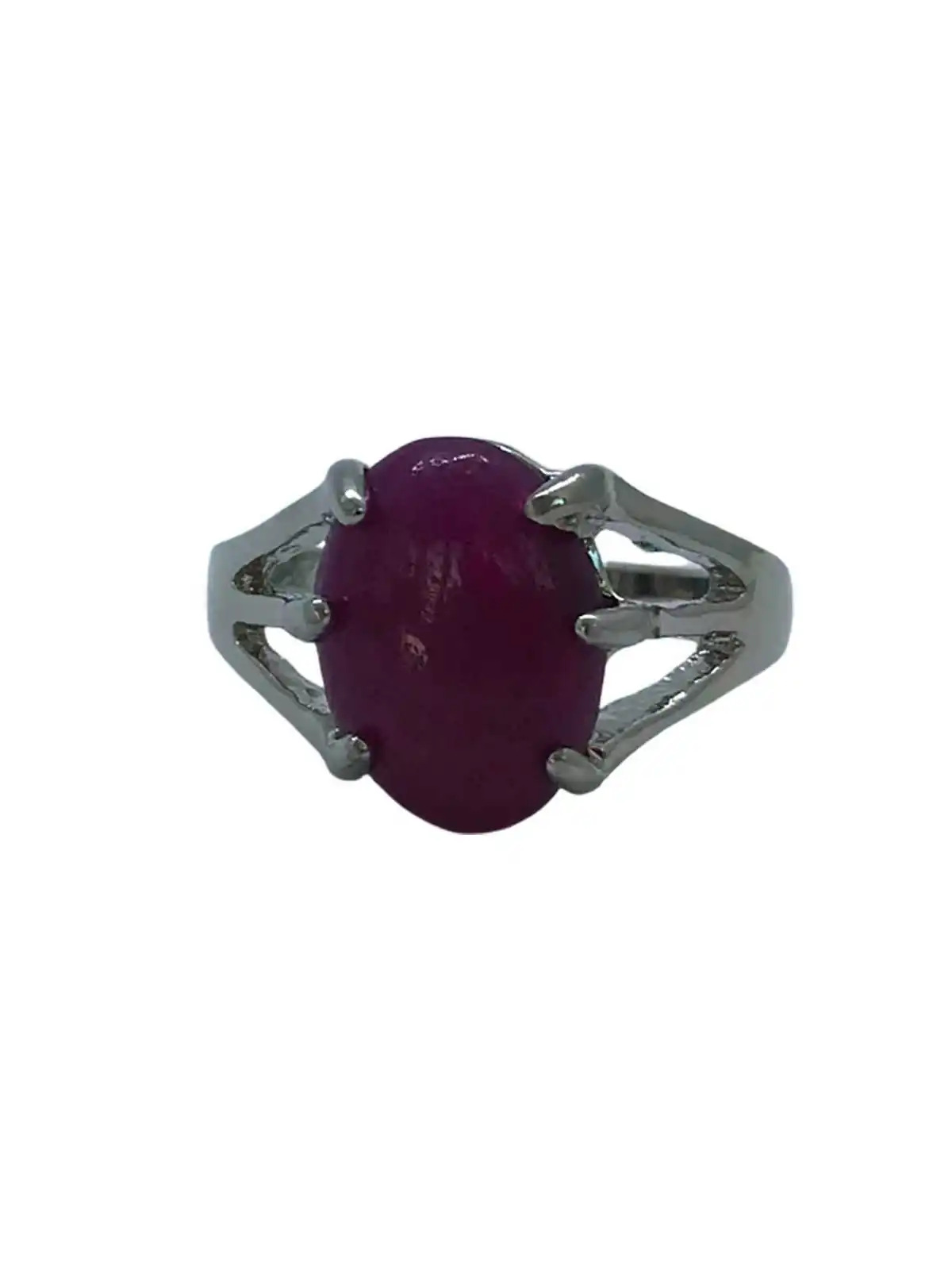 anillo plaetado con jade violeta