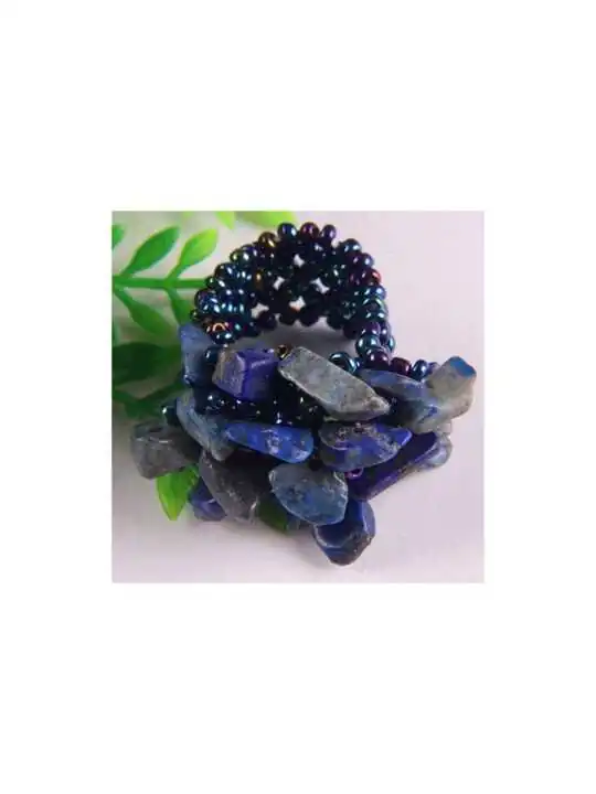 anillo de chips lapislazuli
