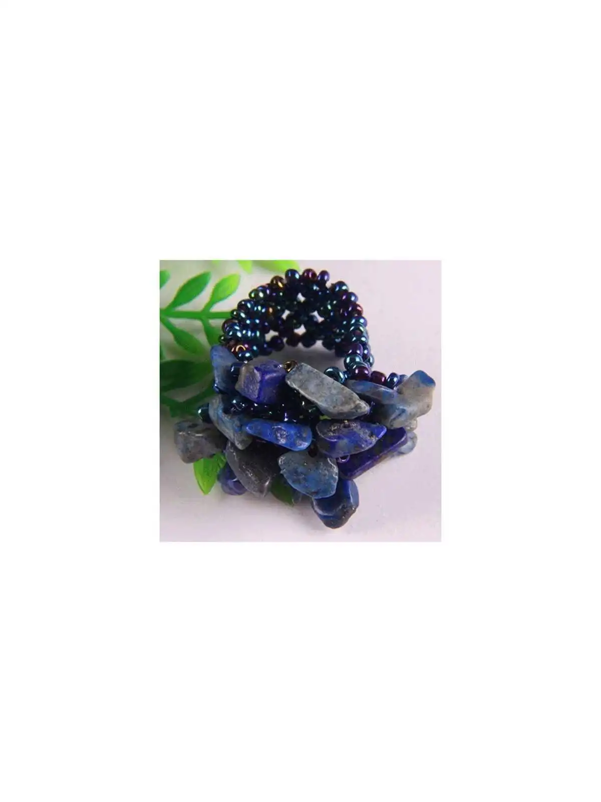 anillo de chips lapislazuli