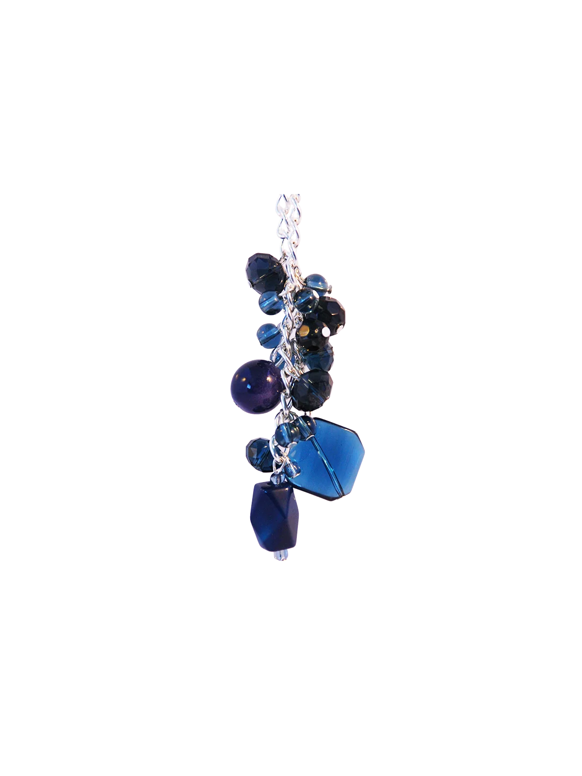 Detalle agatas azules y cristales azules