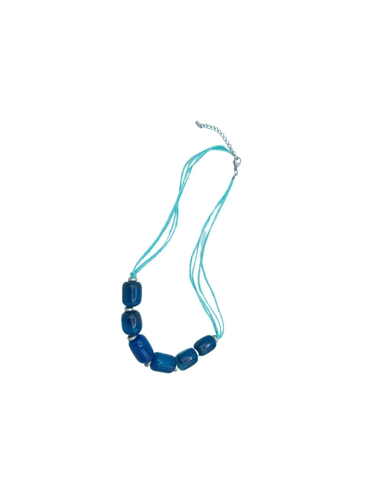 collar de agatas azules