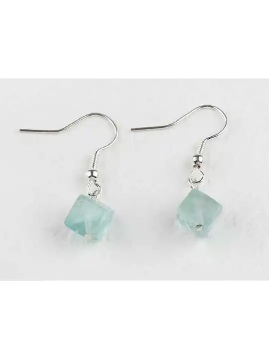 pendientes con fluorita natural