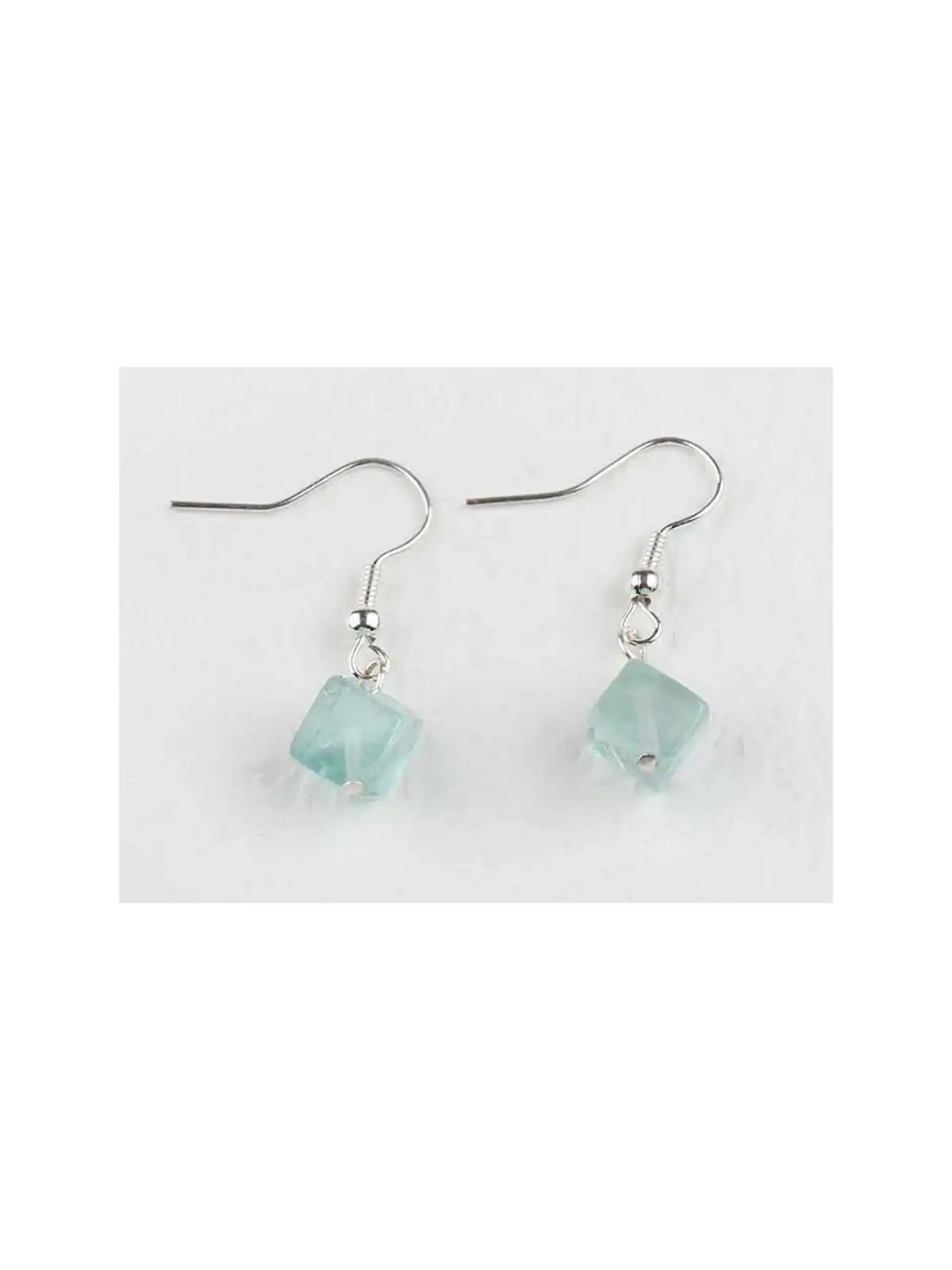 pendientes con fluorita natural