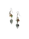 Pendientes largos diseño de piedras del amazonas