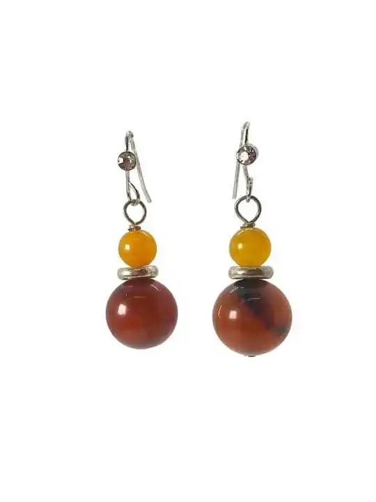 pendientes de bolitas de jade