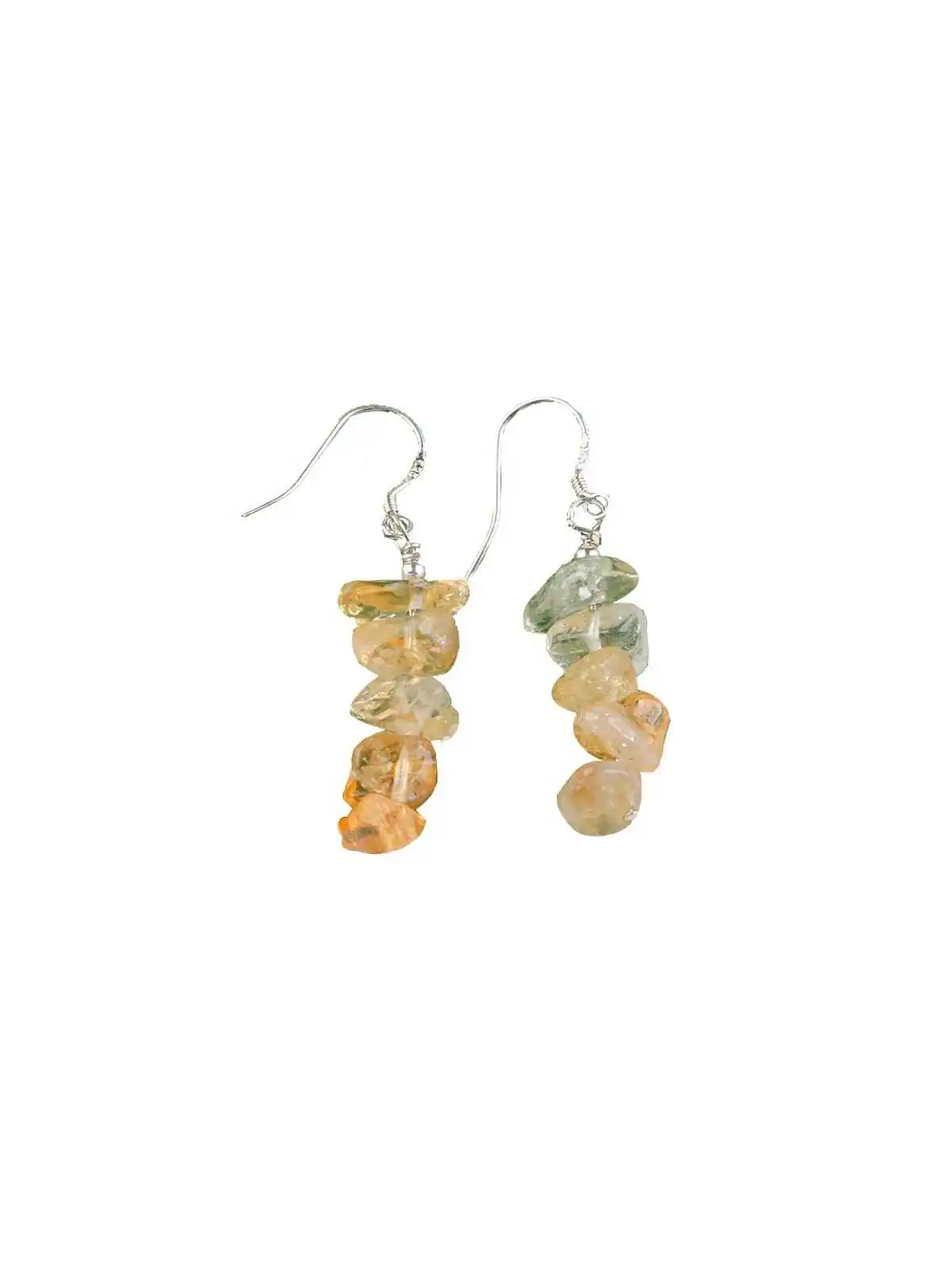Pendientes largos de citrino