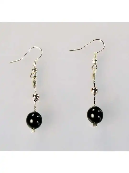 pendientes agata negra