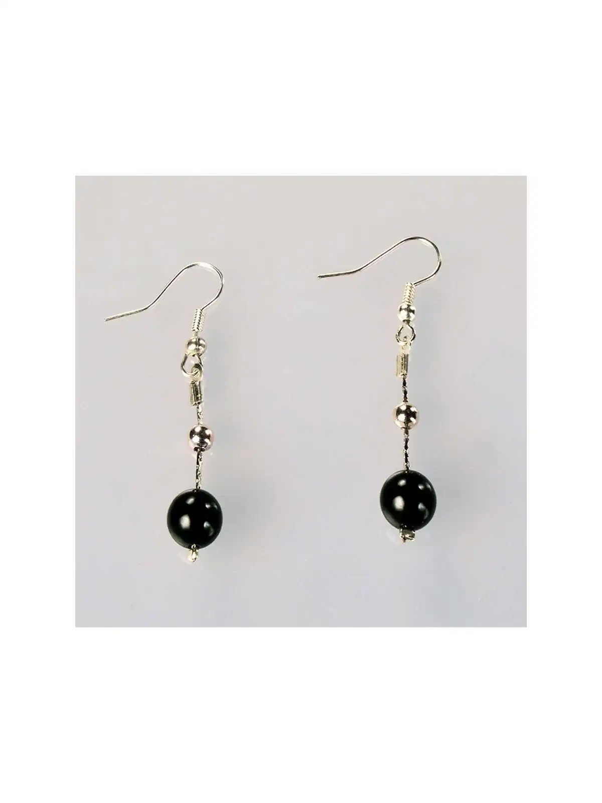 pendientes agata negra