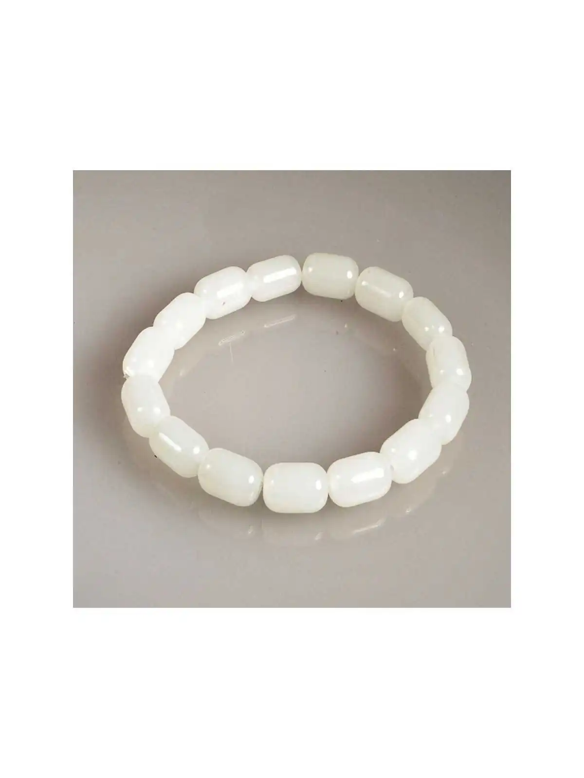 brazalete extensible cuarzo blanco