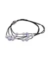 Pulsera Multihilo de Cuero con Perlas de Fluorita