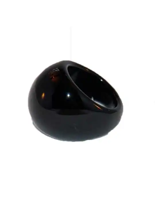 Anillo sello de agata negra