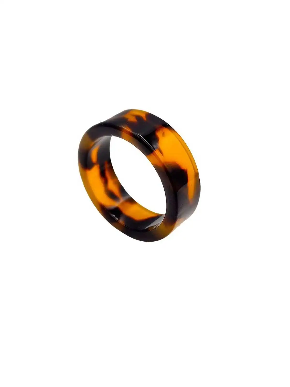 anillo resina de carey