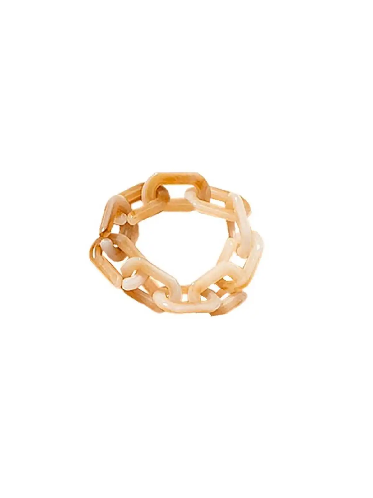 anillo de resina color ambar