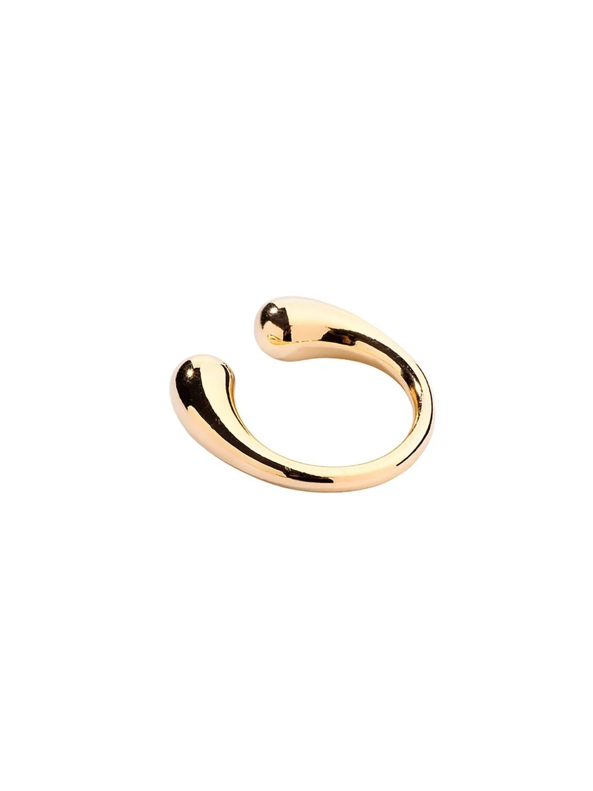 anillo gota dorada abierto