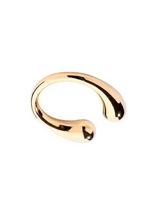 anillo dorado gota abierta
