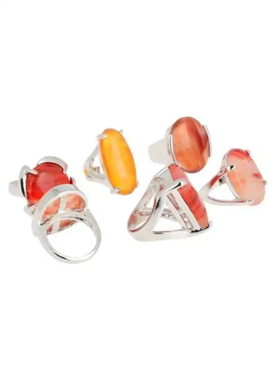 anillos sello de agata fuego