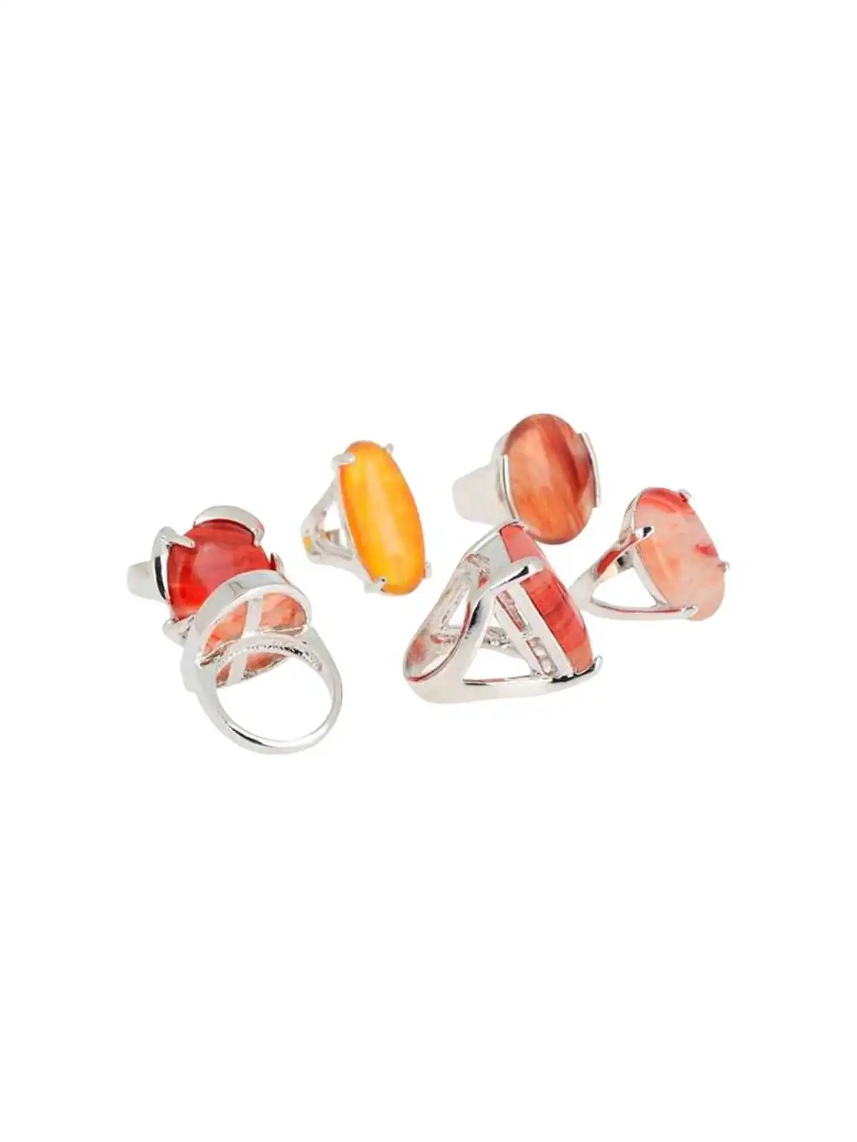 anillos sello de agata fuego