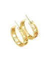 Pendientes numeros romanos dorados