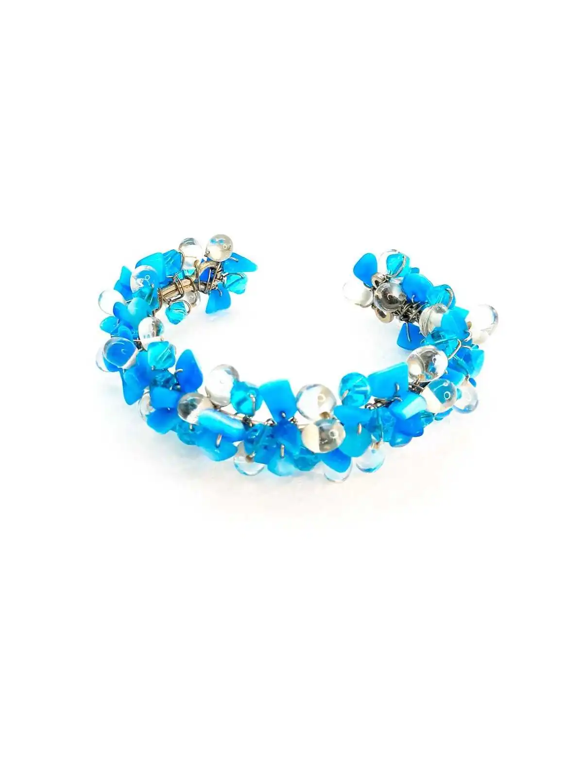 brazalete de cuarzo azul chips