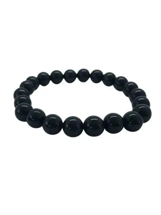brazalete extensible de agatas negras