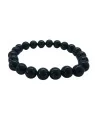 brazalete extensible de agatas negras