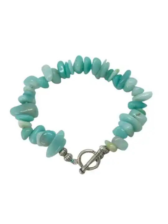 brazalete de aguamarinas verdes