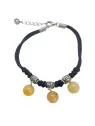 brazalete con flores en jade natural 