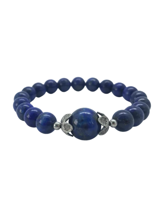 Precioso brazalete de lapislazuli natural 