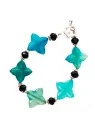 brazalete estrellas de jade azules 