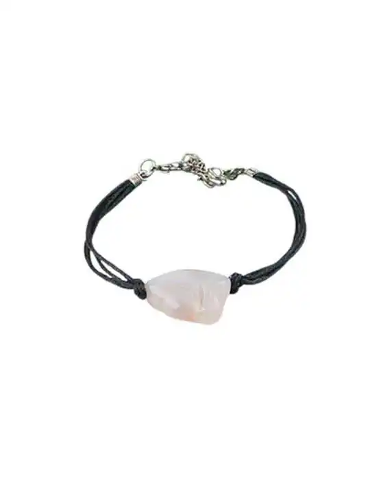 pulsera de agata gris natural 