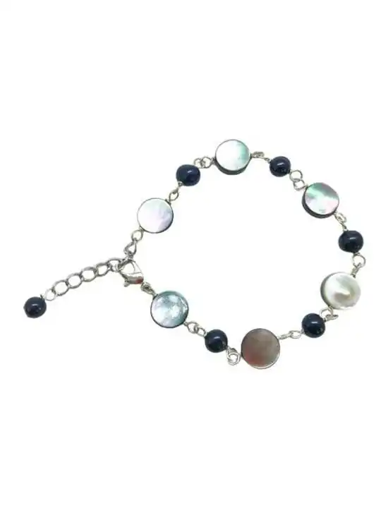 brazalete con piedras de la luna naturales