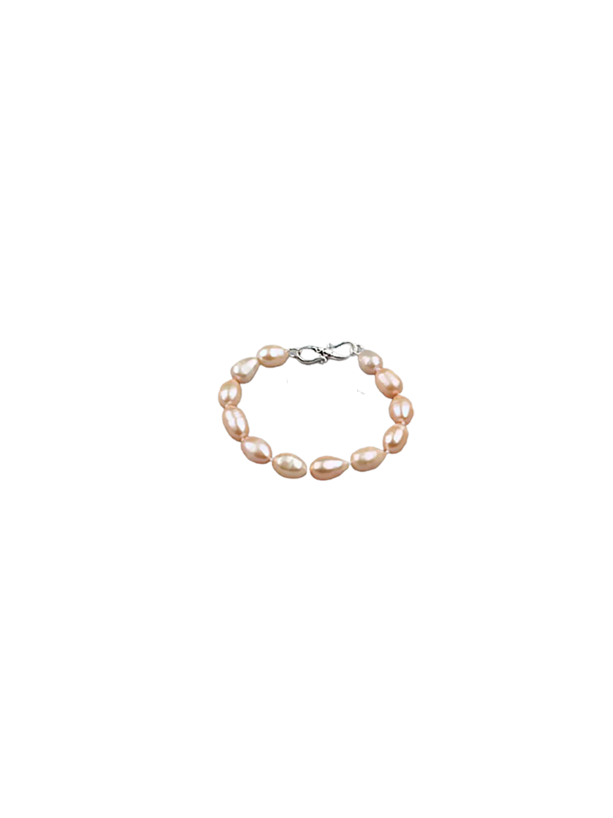 brazalete de perlas rosas 