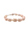 pulsera de perlas rosas