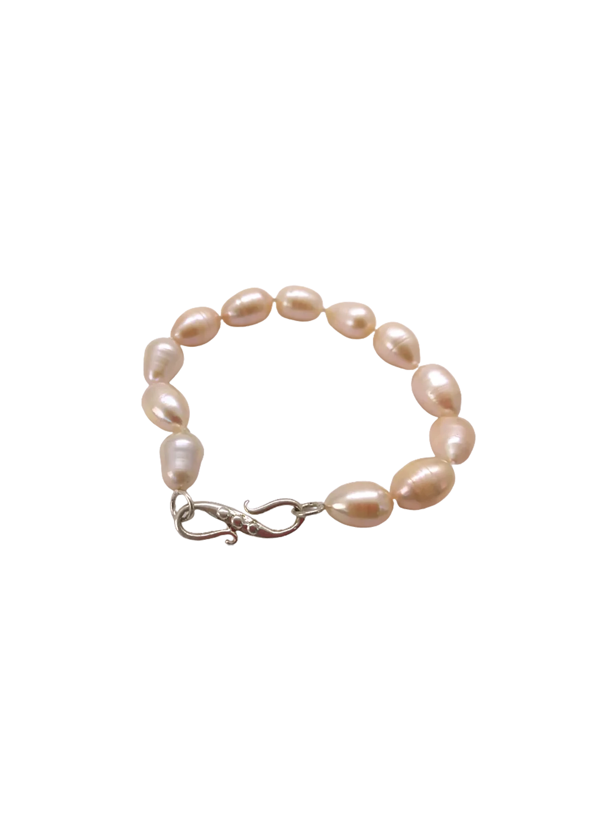 brazalete princesa de perlas rosas