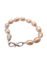 brazalete princesa de perlas rosas