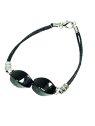 pulsera con rombos de ágata cafe