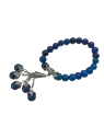 pulsera extensible de agata azul 