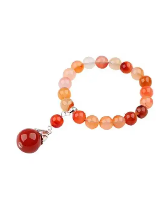 pulsera extensible de agata fuego