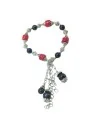 pulsera de coral y agata negra