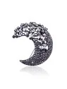 Broche de la luna negra creciente brillante