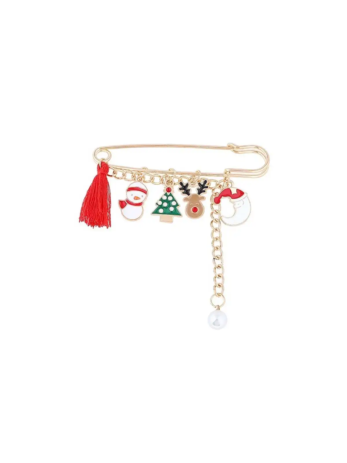 Broche imperdible de la navidad con papa noel